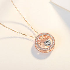 Emma Manor Necklace For Women 18k Gold Plated 925 Silver 5A Zirconia Diamond Hope Pendant Necklace