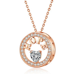 Emma Manor Necklace For Women 18k Gold Plated 925 Silver 5A Zirconia Diamond Hope Pendant Necklace